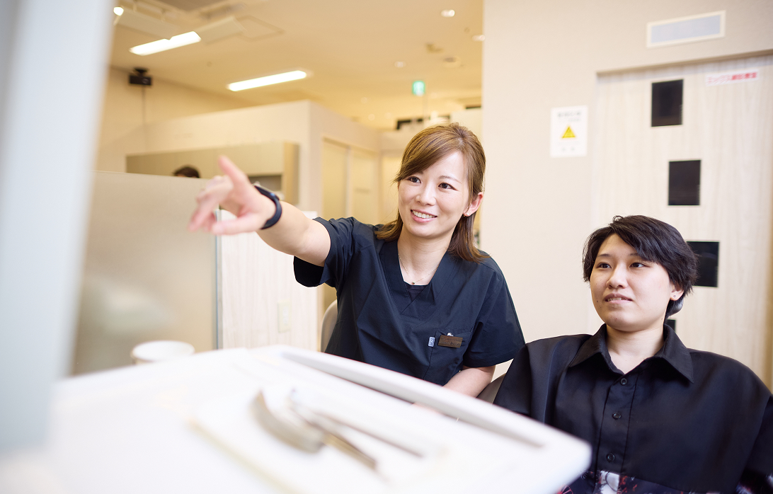 各工程での完成形イメージ共有で納得できる白い歯に